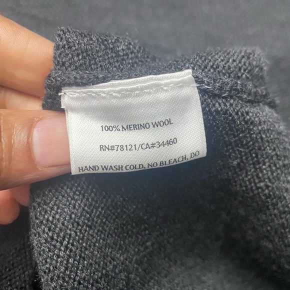 EILEEN FISHER Merino Wool Contrast Stitch Sweater Dress size Small - Picture 8 of 11